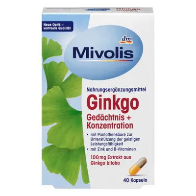 Mivolis Ginkgo pastile pentru memorie și concentrare, 40 buc