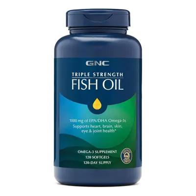 Gnc Triple Strenght Fish Oil, Ulei De Peste 1000 Mg Omega 3 Epa Si Dha, 120 Cps