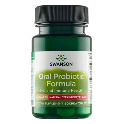 Swanson Oral Probiotic Formula, aromă de căpșuni, 30 pastile