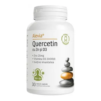 Quercetina cu Zn si Vitamina D3, 30 capsule vegetale, Alevia