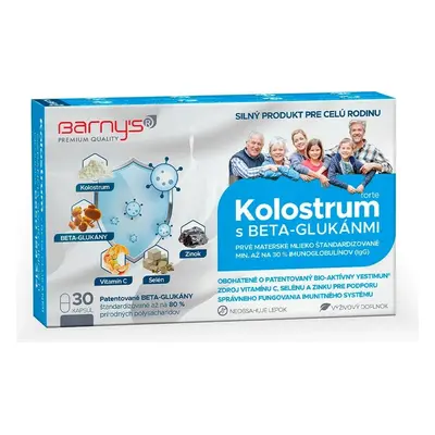 Barny's KOLOSTRUM cu beta-glucani forte 1x30 cps, supliment alimentar