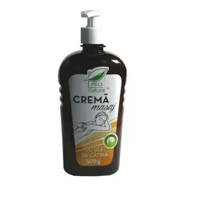 Crema de masaj cu ulei de catina, 500 g, Pro Natura