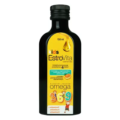 EstroVita Kids, esteri de acizi Omega 3-6-9, aromă de portocale și banane, 150 ml