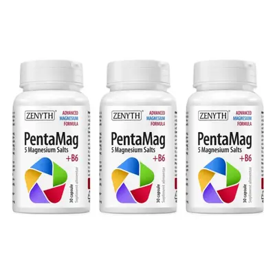 Pachet PentaMag 1200 mg, 3 x 30 capsule, Zenyth