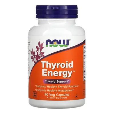 Supliment pentru tiroida Thyroid Energy, 90 capsule vegetale, Now Foods