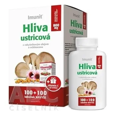 Ostra imună Hliva. 800mg cu cătină de mare și echin. 1×100+100 tbl, supliment alimentar