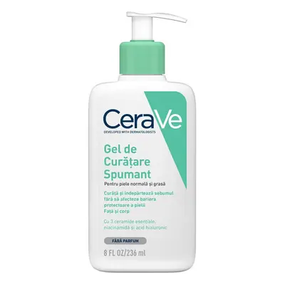 Gel de curatare spumant pentru piele normal-grasa, 236 ml, CeraVe