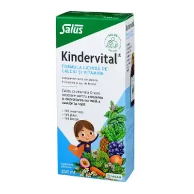 Formula lichida de calciu si vitamine Kindervital®, 250 ml, Salus