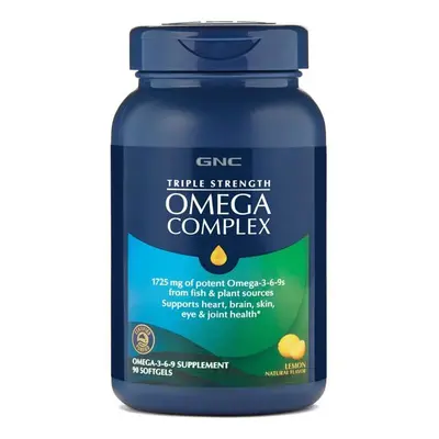 Ulei de peste Omega Complex Triple Strength (764721), 90 capsule, GNC