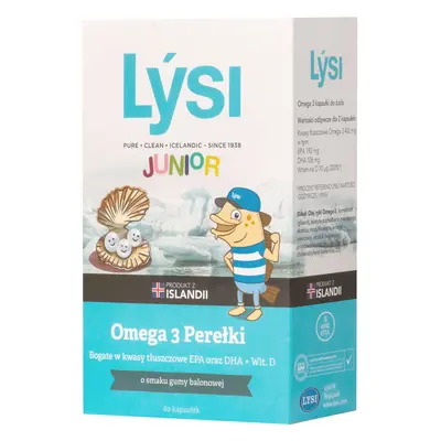 Lysi Omega 3 Pearls, aromă de gumă de mestecat, 60 capsule de mestecat