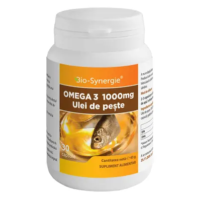 Ulei de peste Omega 3, 1000 mg, 30 capsule, Bio Synergie