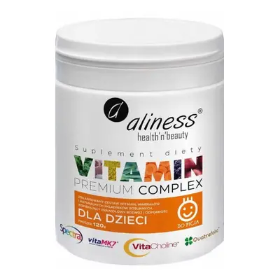 Complex de vitamine Premium pentru copii pulbere 120g, Aliness