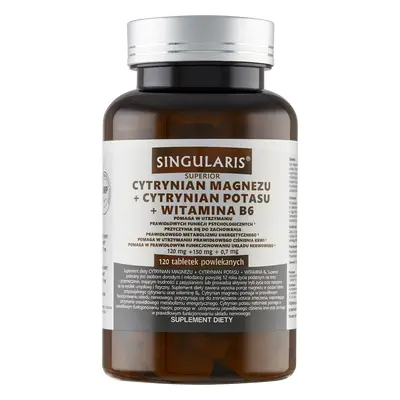 Singularis Superior Citrat de magneziu + Citrat de potasiu + Vitamina B6, 120 comprimate filmate