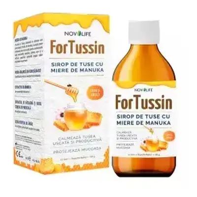 ForTussin sirop de tuse cu miere de Manuka, 180 g, Novolife