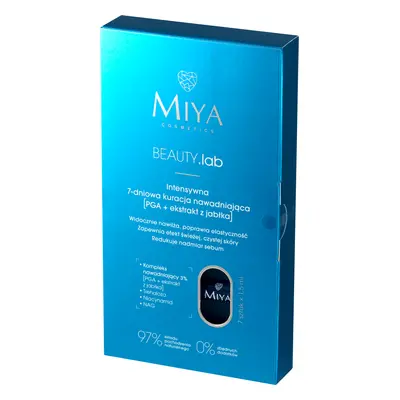 Miya BEAUTY.lab, tratament hidratant intensiv de 7 zile, PGA + extract de măr, 7 x 1,5 ml