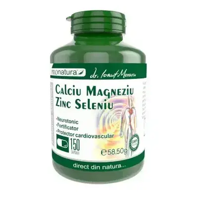 Calciu, Magneziu, Zinc, Seleniu, 150 capsule, Pro Natura