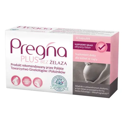 Pregna Plus fără fier, pentru femeile însărcinate, 30 capsule