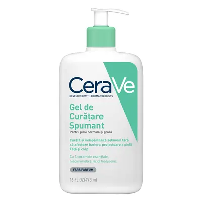 Gel de curățare spumant pentru piele normal-grasă, 473 ml, CeraVe