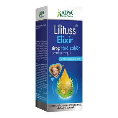 Sirop pentru copii fara zahar Lilituss Elixir, 180 ml, Adya Green Pharma