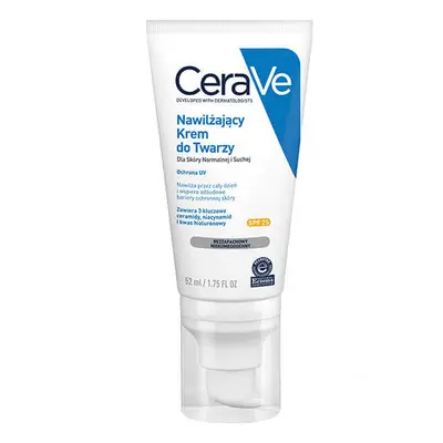 CeraVe, cremă de față hidratantă cu ceramide, piele normală și uscată, SPF 25, 52 ml