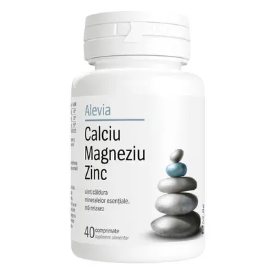 Calciu Magneziu Zinc, 40 comprimate, Alevia