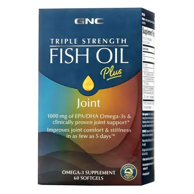 Gnc Triple Strength Fish Oil Plus Joint, Ulei De Peste Cu Suport Pentru Articulatii, 60 Cps