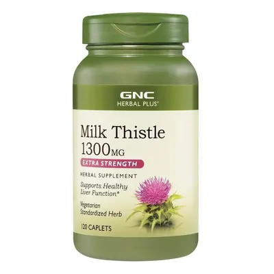 Gnc Herbal Plus Milk Thistle Silimarina 1300 Mg Extract Din Seminte De Armurariu, 120 Cps