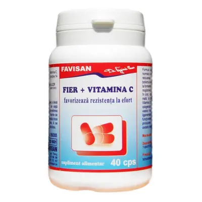 Fier + Vitamina C, 40 capsule, Favisan