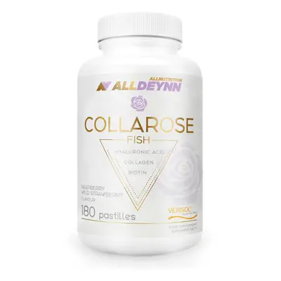 Allnutrition Alldeynn CollaRose Fish, aromă de zmeură și căpșuni, 180 de pastile