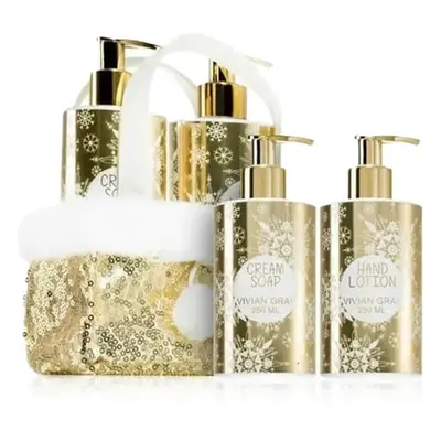 Set Sapun lichid si Crema de maini Golden Glitters, 2x250 ml, Vivian Gray