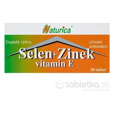 Naturica SELENIUM + ZINC, vitamina E 1×30 tbl, supliment alimentar