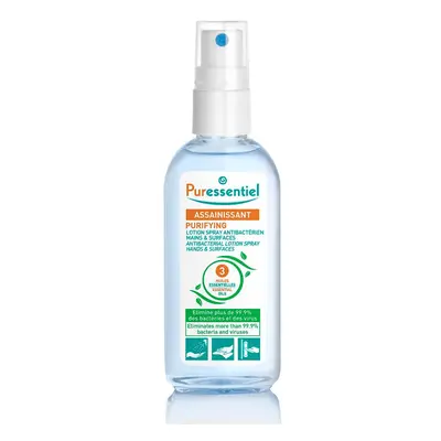 Lotiune spray antebacteriana pentru maini cu 3 uleiuri esentiale, 80 ml, Puressentiel