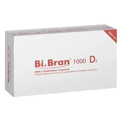 Bi.Bran 1000 D3 MGN-3 Arabinoxylan Compound, 105 pliculețe + vitamina D, 40 comprimate