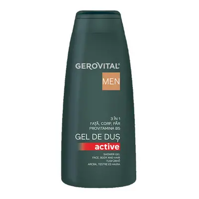 Gel de dus 3 in 1 Active, 400 ml, Gerovital Men