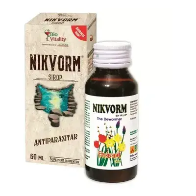 Nikvorm sirop pentru eliminarea paraziților intestinali Bio Vitality, 60 ml