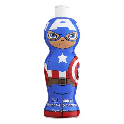 Gel de dus si sampon Captain America 1D, +3 ani, 400 ml, Air Val