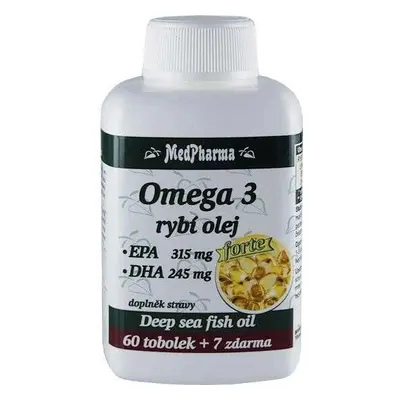 MedPharma OMEGA 3 fish oil forte - EPA, DHA 1×67 cps, supliment alimentar