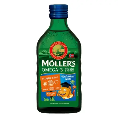 Mollers Omega 3 ulei de pește cu aromă de fructe 250 ml