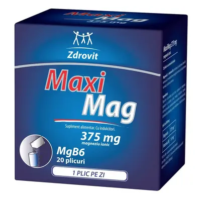 MaxiMag, 375 mg, 20 plicuri, Zdrovit