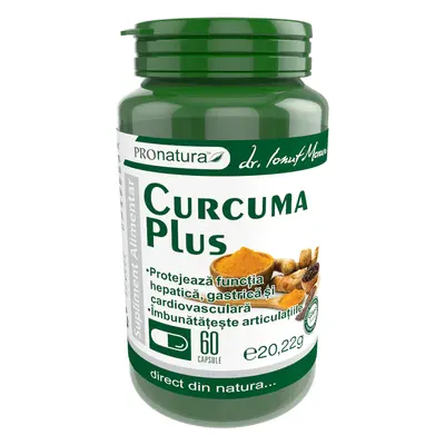 Curcuma plus piperină, 60 capsule, Pro Natura