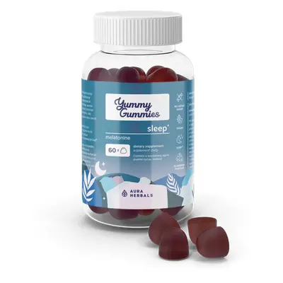 Aura Herbals Yummy Gummies Somn, boabe de jeleu, 60 bucăți