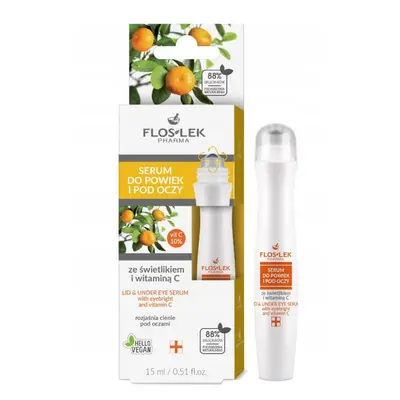 Floslek Pharma Ser pentru pleoape și sub ochi cu vitamina C, 15 ml