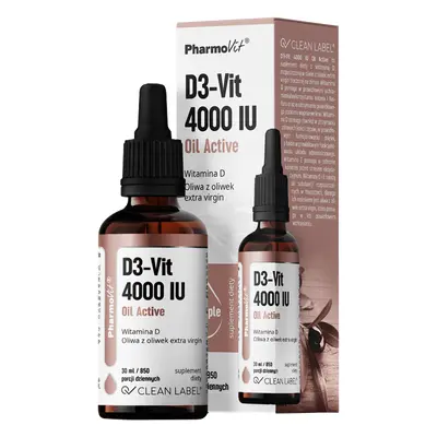 PharmoVit D3-Vit 4000 UI ulei activ, picături, 30 ml