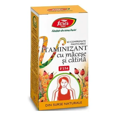 Vitaminizant cu Maceșe și Cătina, F154, 63 capsule, Fares