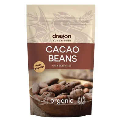 Boabe de cacao intregi Eco, 200 g, Dragon Superfoods