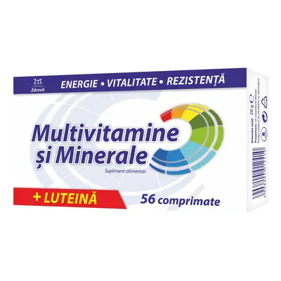 Multivitamine și minerale + Luteină, 56 comprimate Zdrovit