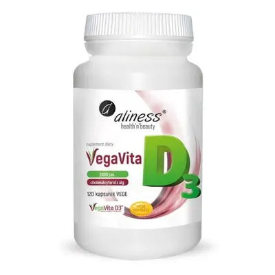 Vitamina D3 naturală cu ALG 2000j.m. 120vcaps Aliness