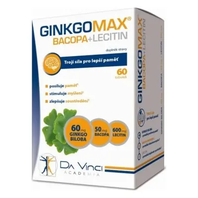 GINKGOMAX+BACOPA+LECITINA - DA VINCI 1×60 cps, supliment alimentar