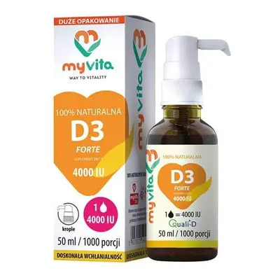 MyVita Natural D3 Forte, vitamina D 4000 UI, picături 50 ml