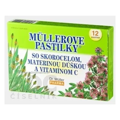 MÜLLER LOZENGES CU SKOR. MAT. FIICĂ ȘI VIT. C 1×12 buc, pentru tuse